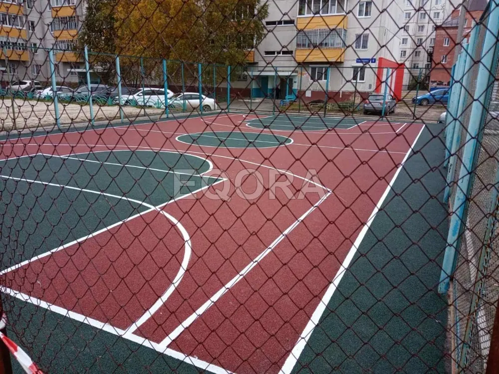 Резиновые покрытия из крошки для спортивных площадок в Нововаршавке